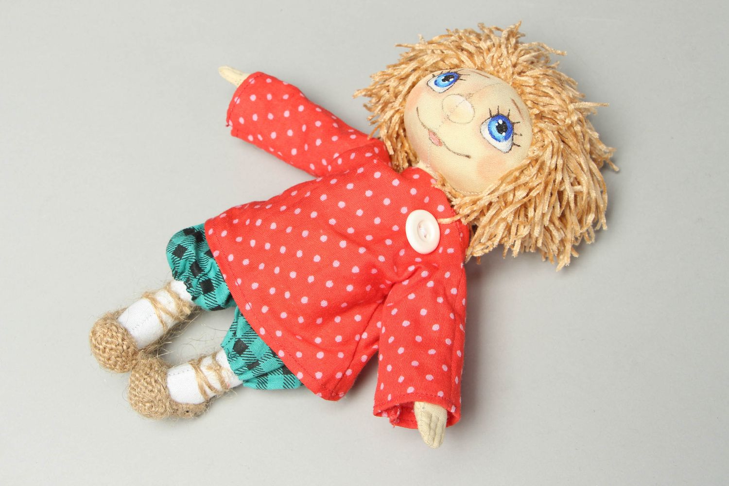 Авторская кукла ручной работы из ткани подарок ребенку  фото 1