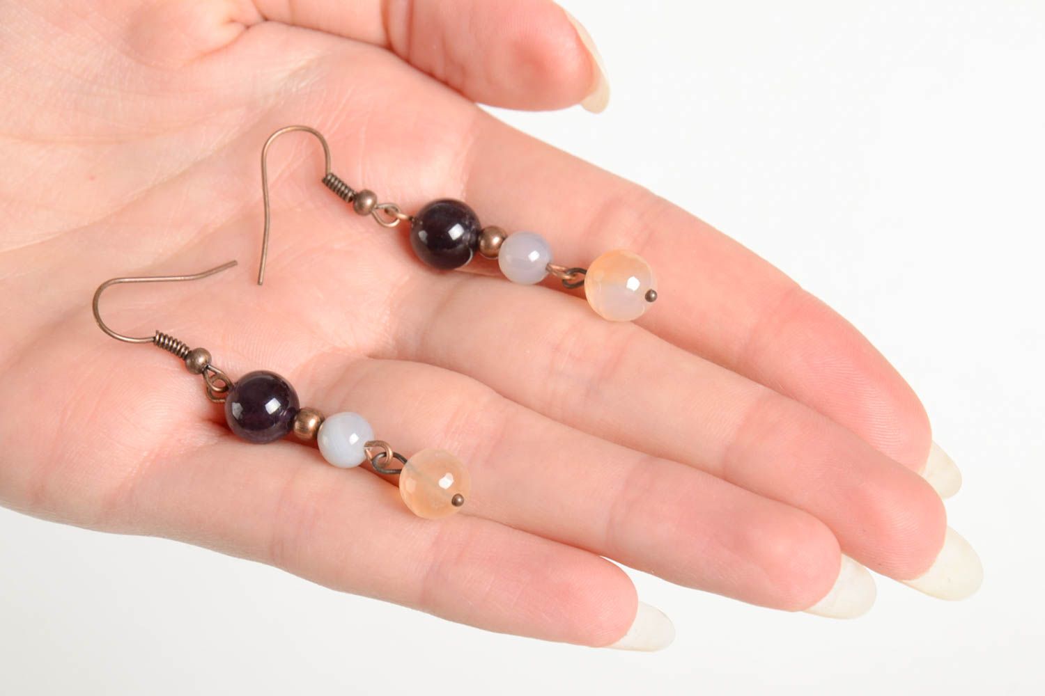 Handmade designer earrings unusual earrings with charms stylish jewelry photo 3