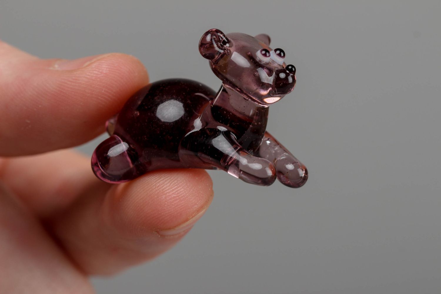 Handgemachte Tierfigur aus Glas Panther foto 4