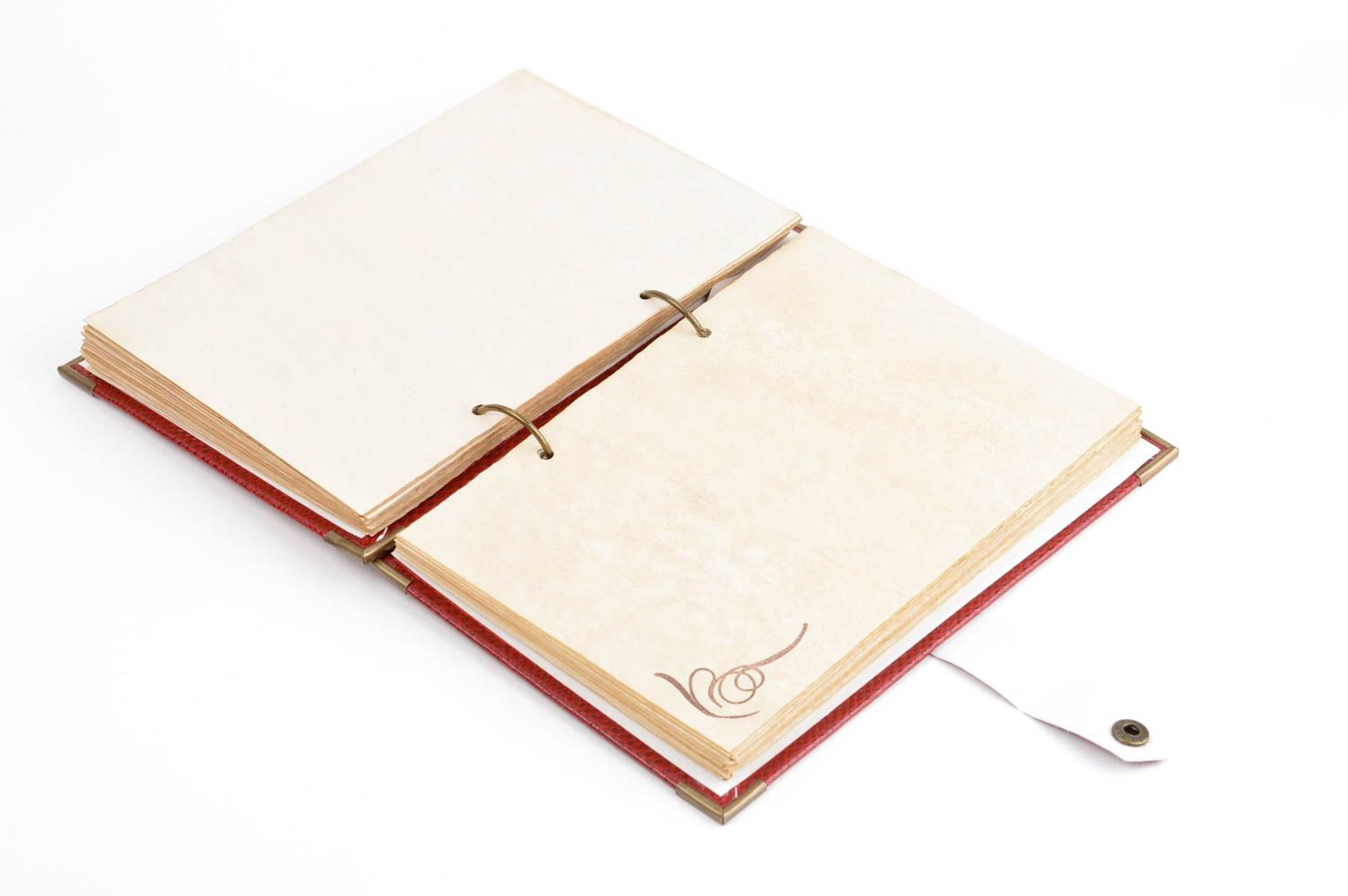 Designer Notizbuch handmade rotes Notizbuch Mädchen Geschenk Idee 100 Blätter foto 3