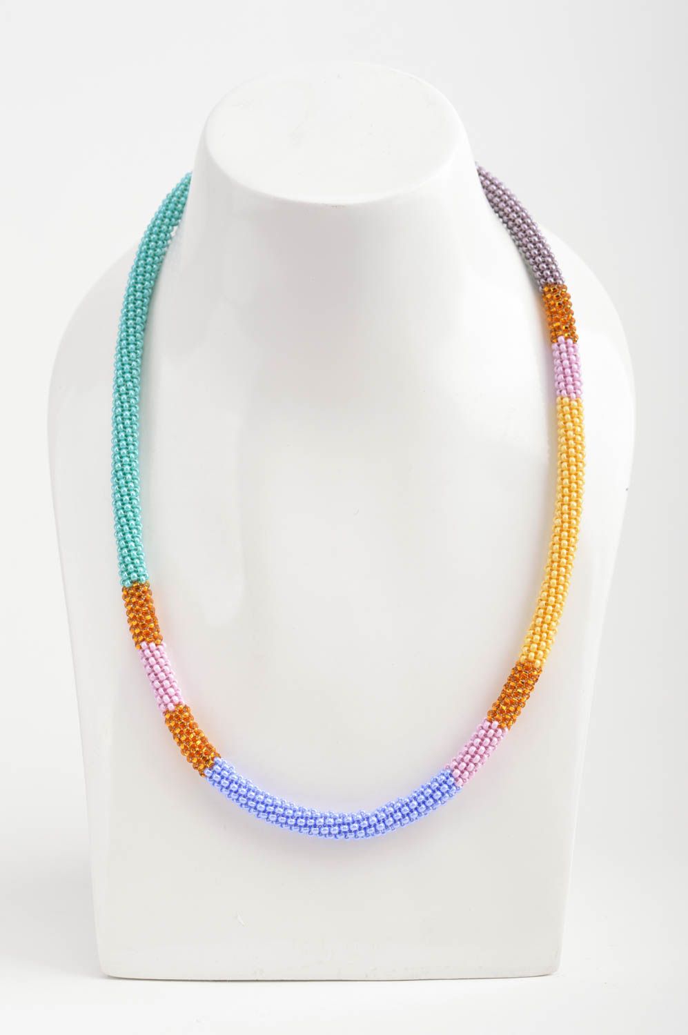 Women's stylish handmade designer beaded cord necklace beautiful jewelry photo 1