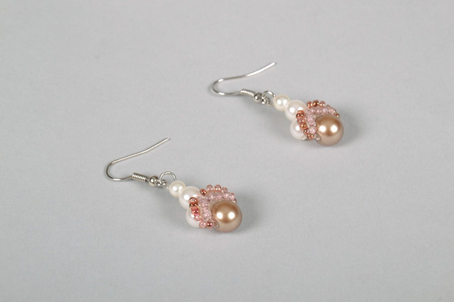 Earrings with charms Gentle Color photo 4
