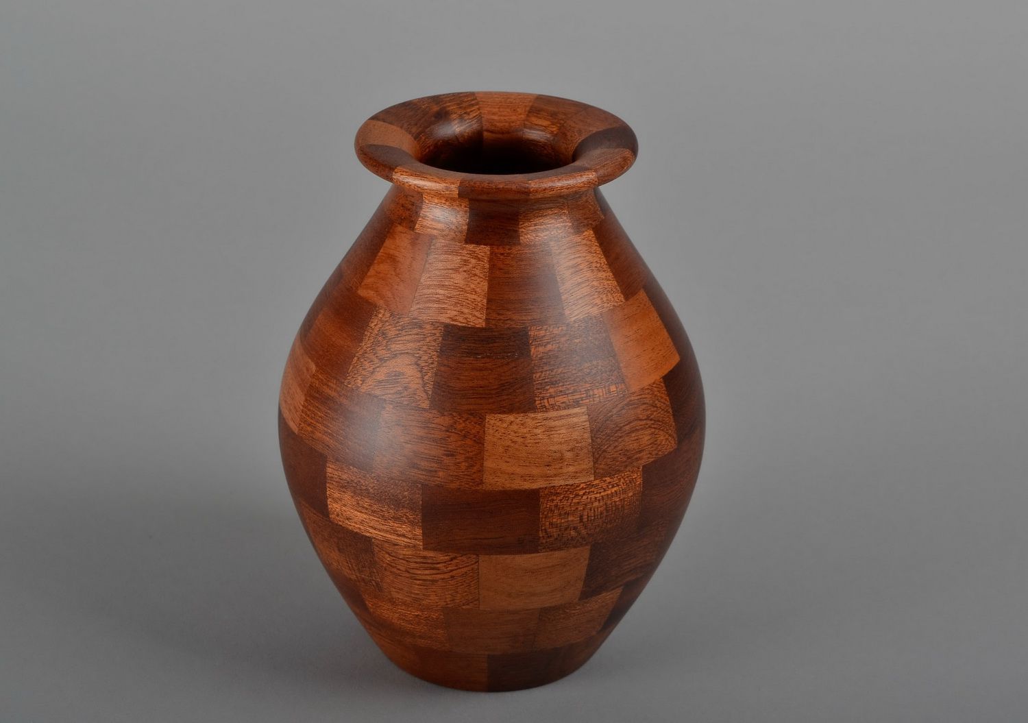 Handmade wooden 6 inches vase made in segmentation technique 0,52 lb photo 5