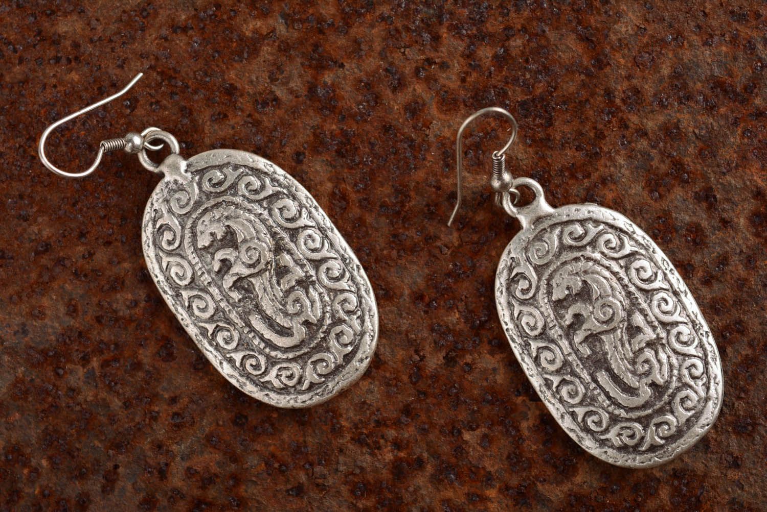 Metallic earrings  photo 1