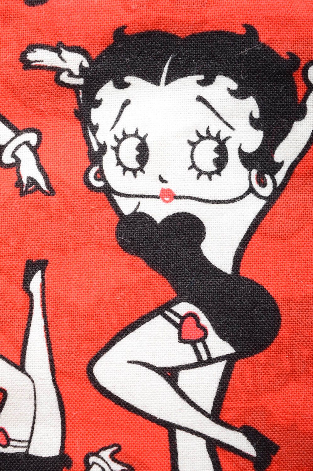 Housse pour téléphone faite main en tissu cotonnier avec dessin amusant rouge photo 3