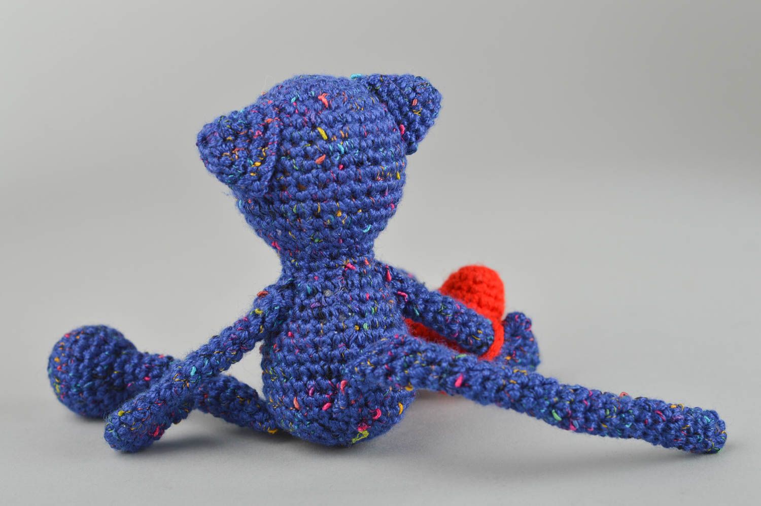 Handmade crochet toy soft toy stuffed animal toy cat toy nursery decor photo 3