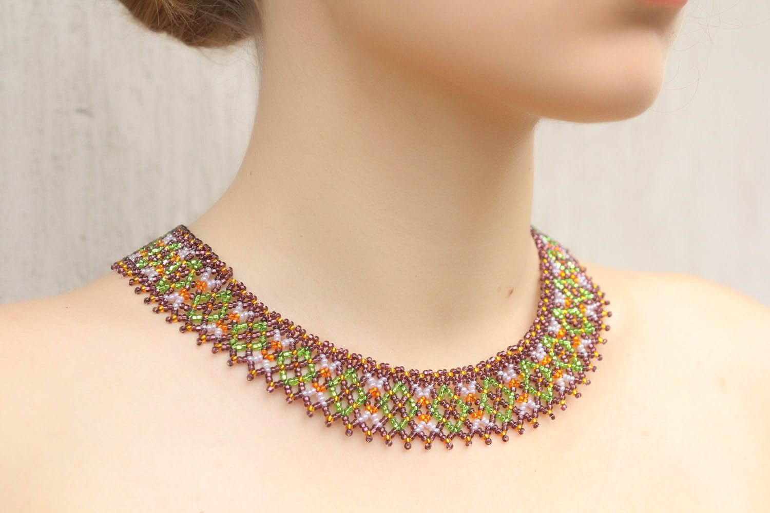 Amazing necklace made of Czech beads photo 1