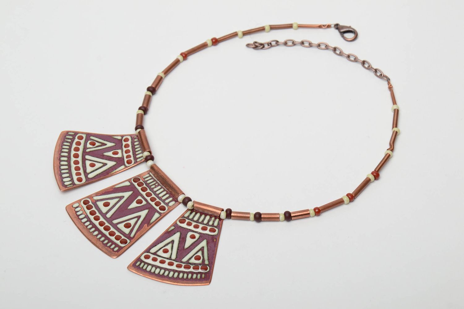 Handgemachte Halskette aus Kupfer  foto 3