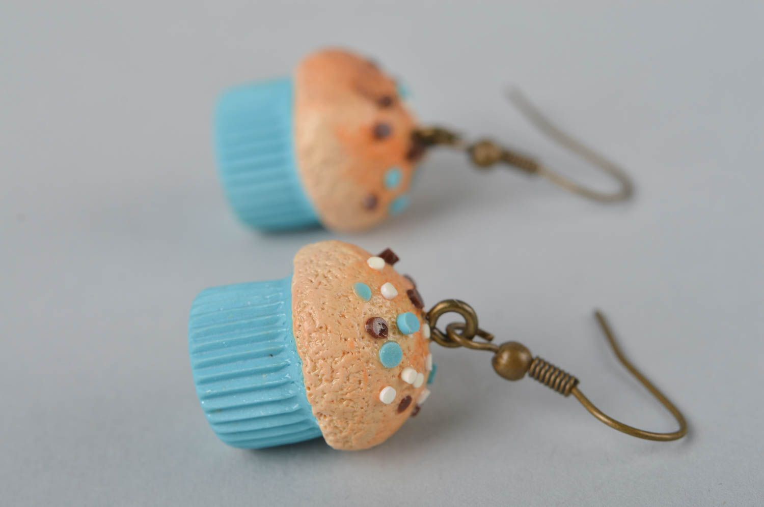Ohrringe für Damen handmade Schmuck aus Ton ungewöhnlich Designer Schmuck foto 5