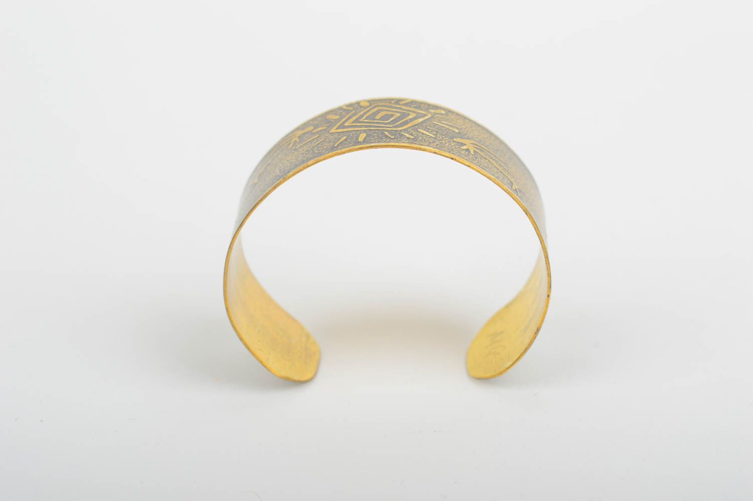 Handmade designer wide bracelet unusual metal accessory wrist bracelet photo 3