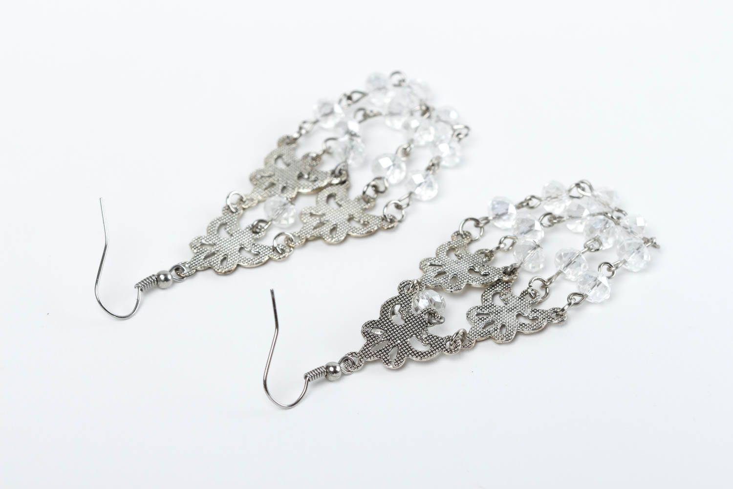 Handmade earrings crystal jewelry designer accessories stylish earrings photo 4