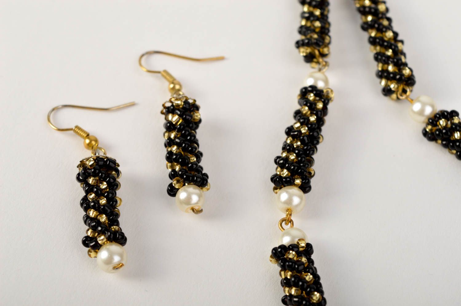 Handmade jewelry set bead weaving ideas beaded necklace beaded earrings photo 4