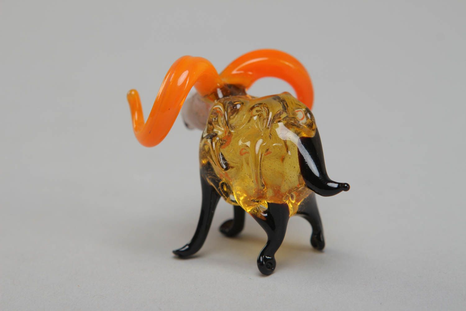 Petite figurine en verre au chalumeau décorative animal cadeau faite main photo 3