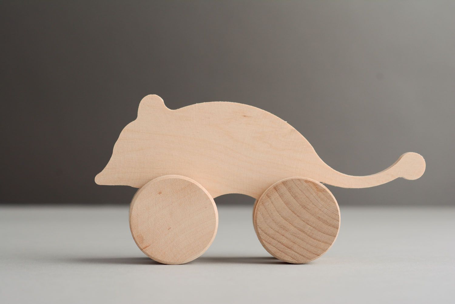 Wooden blank toy Mouse photo 1