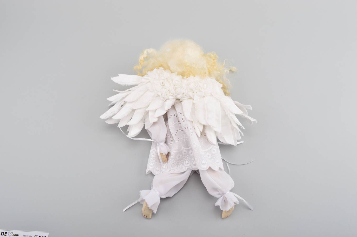 Кукла ручной работы кукла из ткани авторская кукла маленькая Ангел декор фото 3