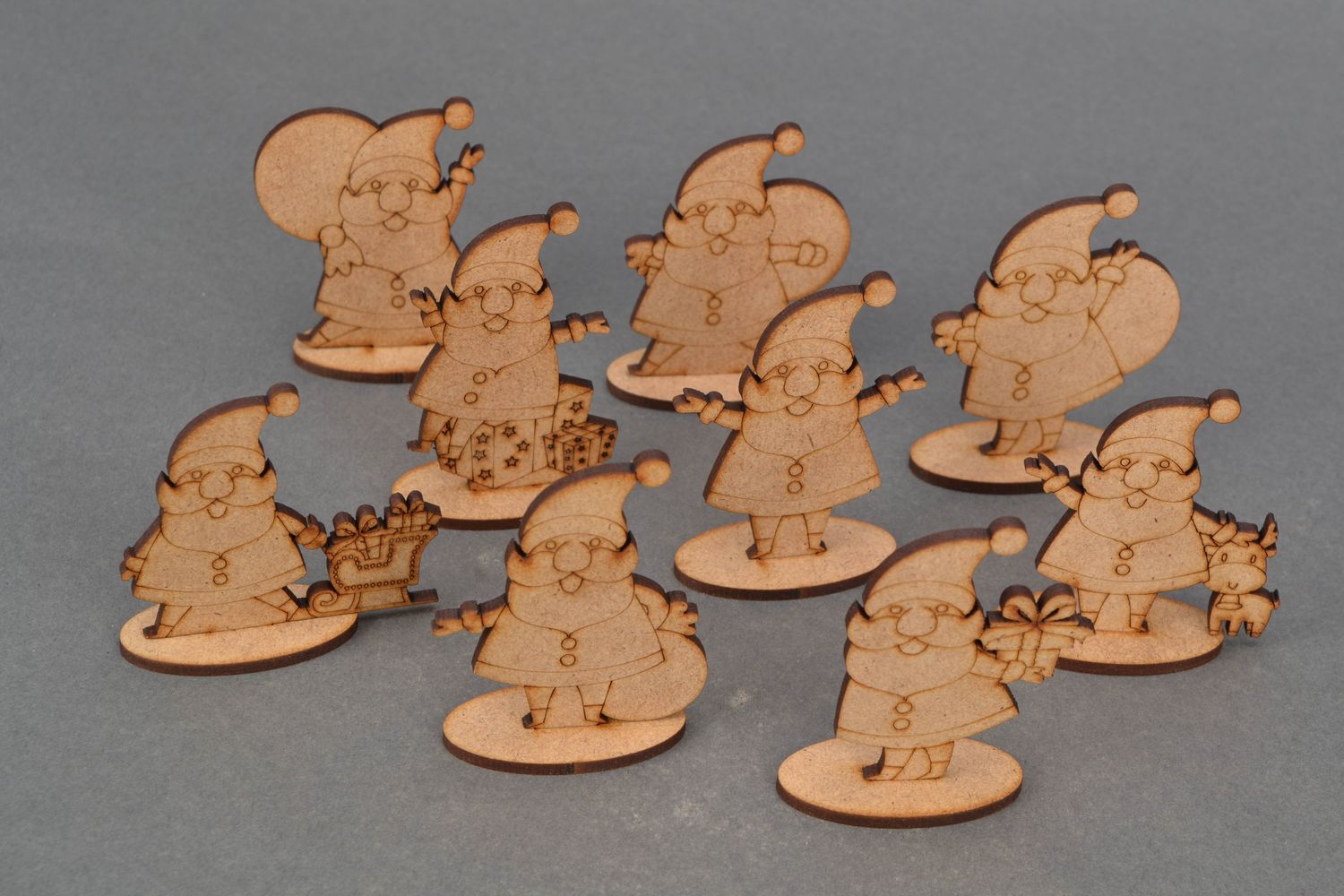 MDF craft blanks for painting Santa Clauses photo 1