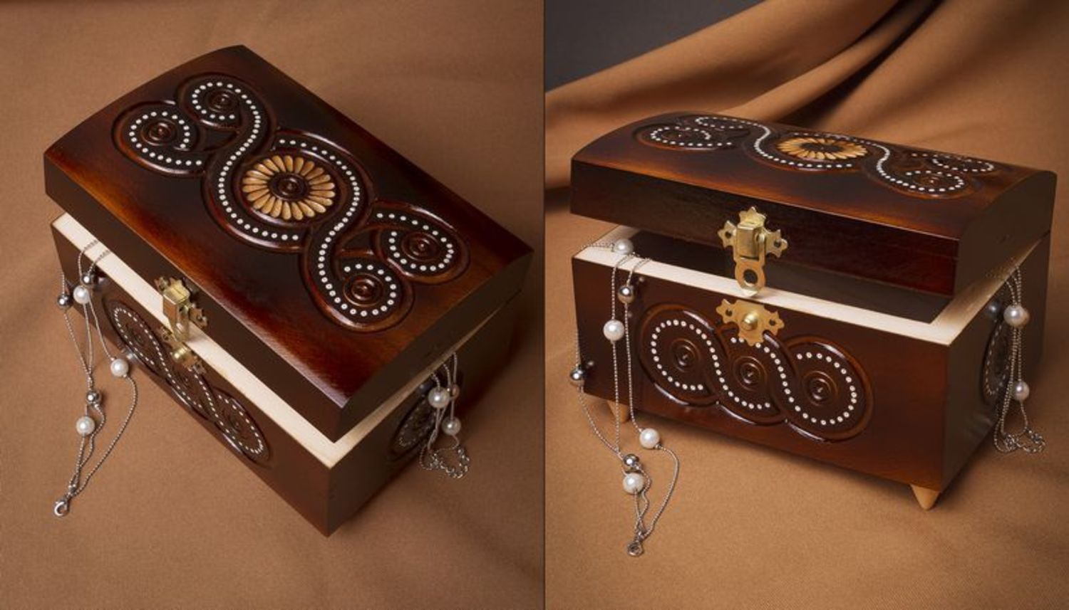 Small wooden box for jewelry photo 1