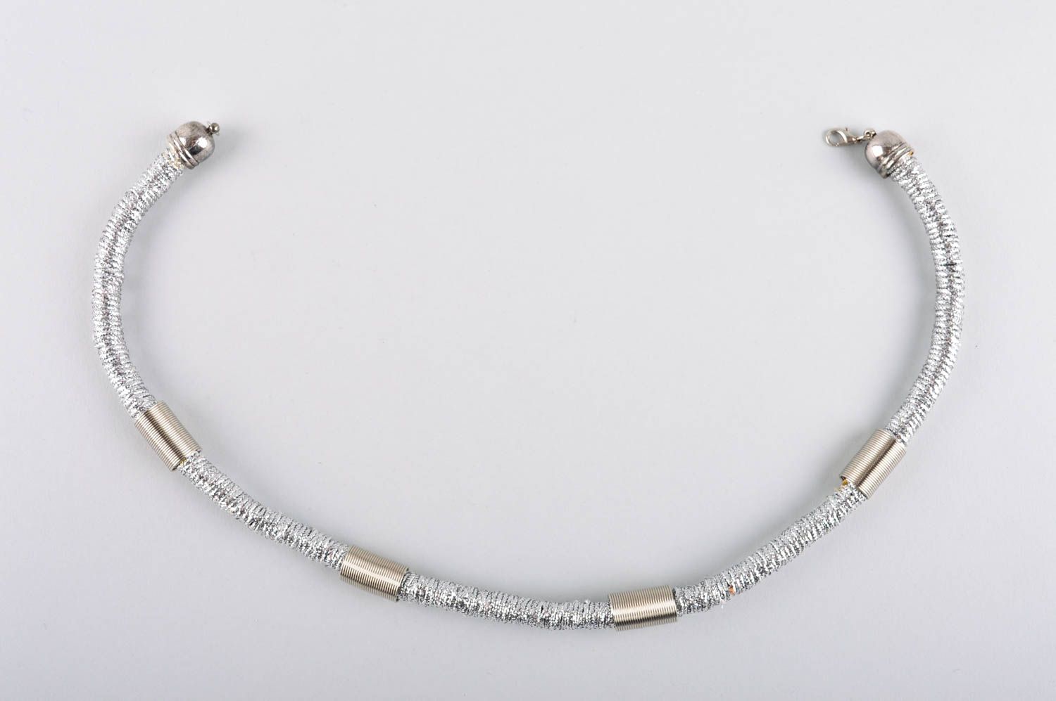 Metall Halskette handmade Collier für Frauen originelles Geschenk hell foto 5