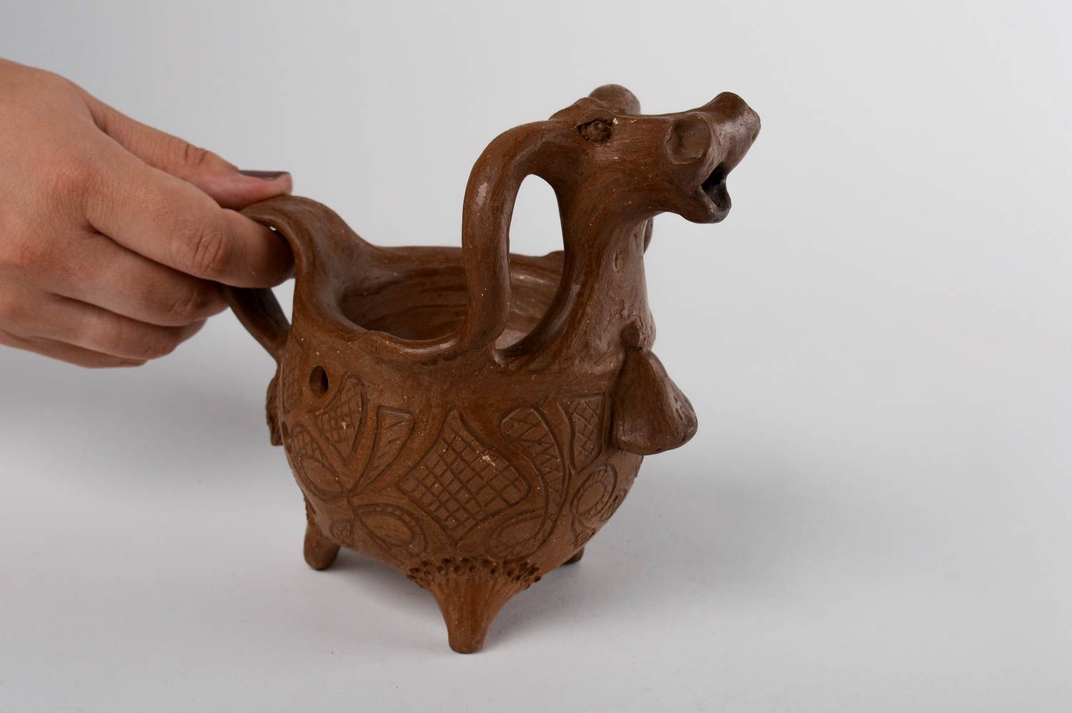 Keramik Geschirr Tee Tasse handmade Flöte aus Ton originelles Geschenk originell foto 5
