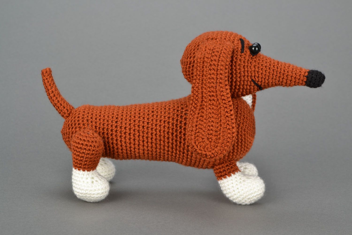 Crochet toy Badger-dog Molly photo 3
