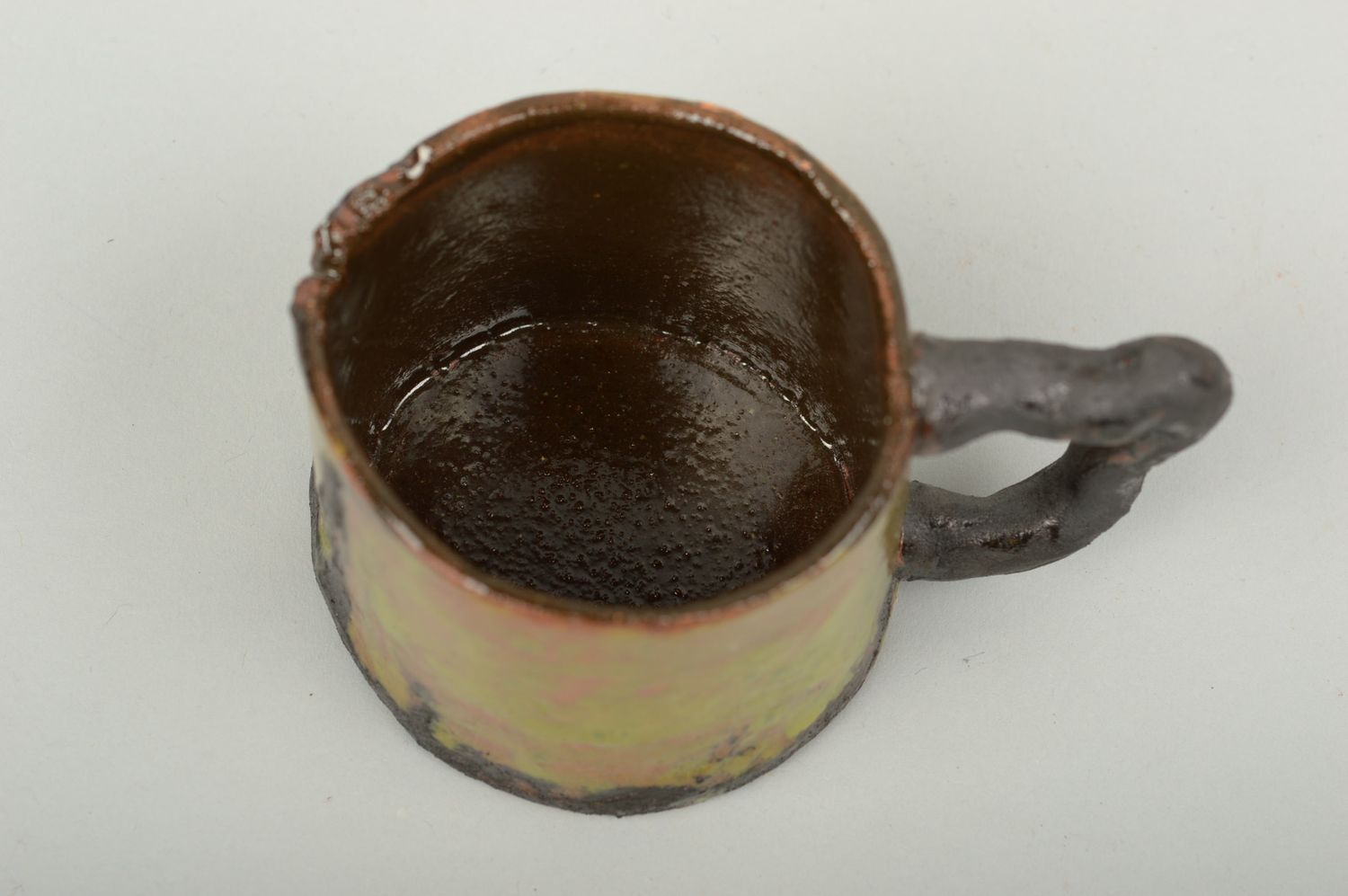 Taza artesanal de arcilla para té menaje de cocina regalo original para amigo foto 3