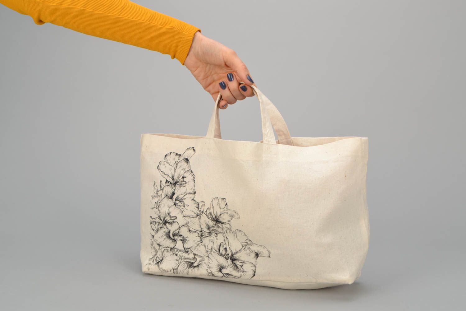 Textil Handtasche in Weiß foto 2