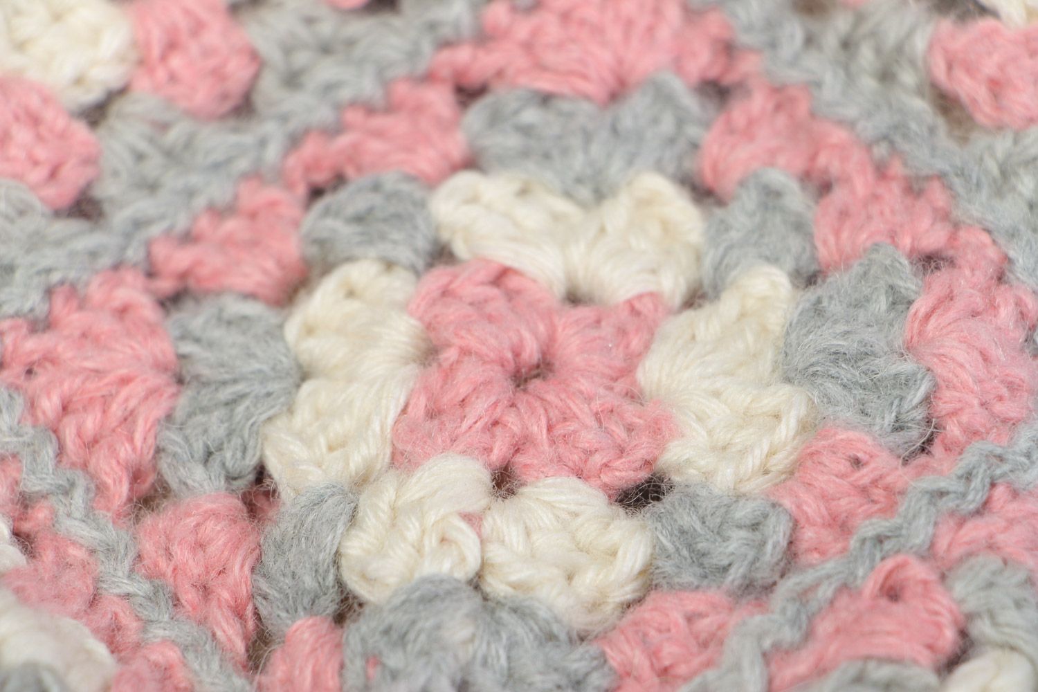 Handmade lace women's socks crocheted of woolen threads in tender colors 37-39 size photo 3