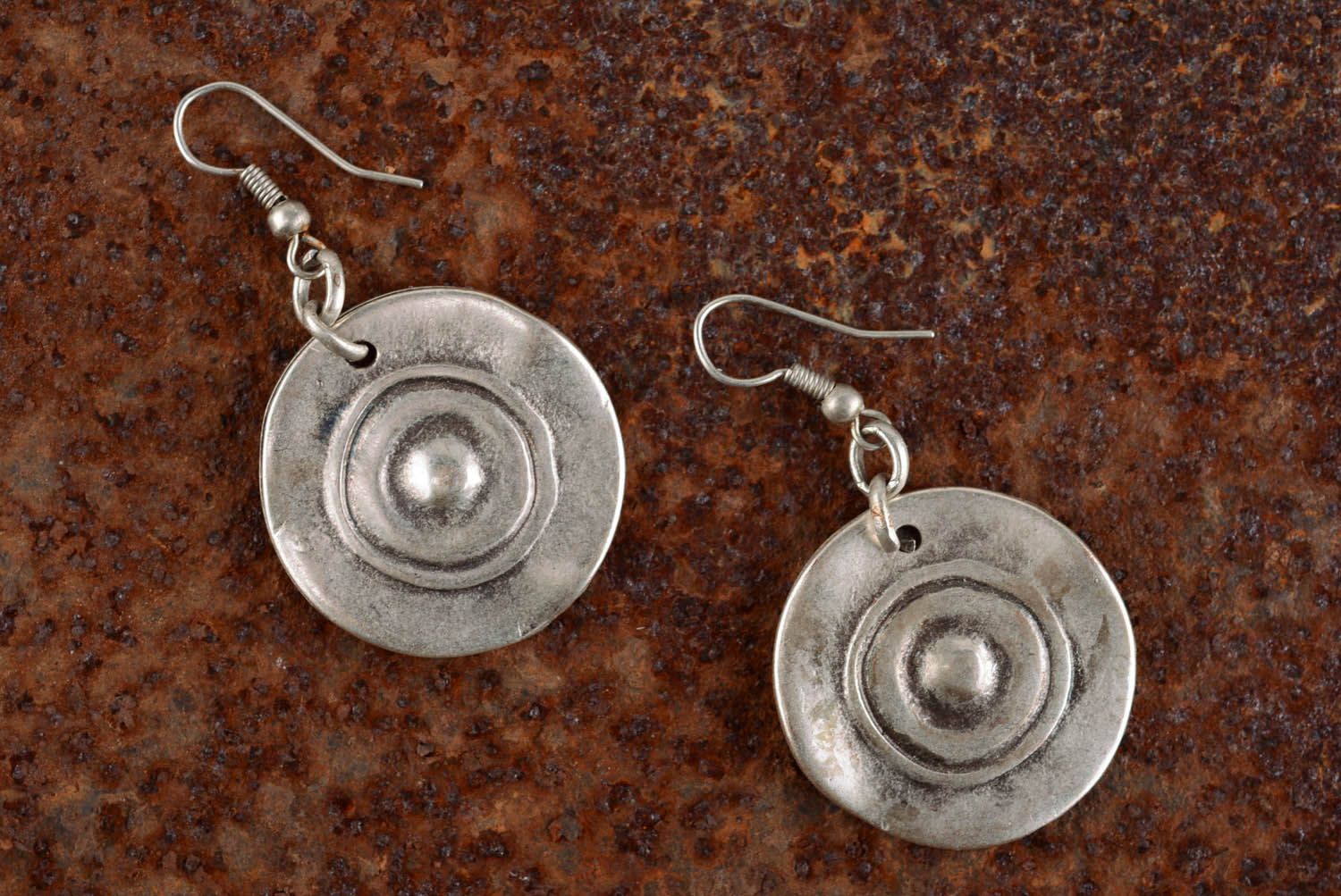 Silvered earrings photo 1