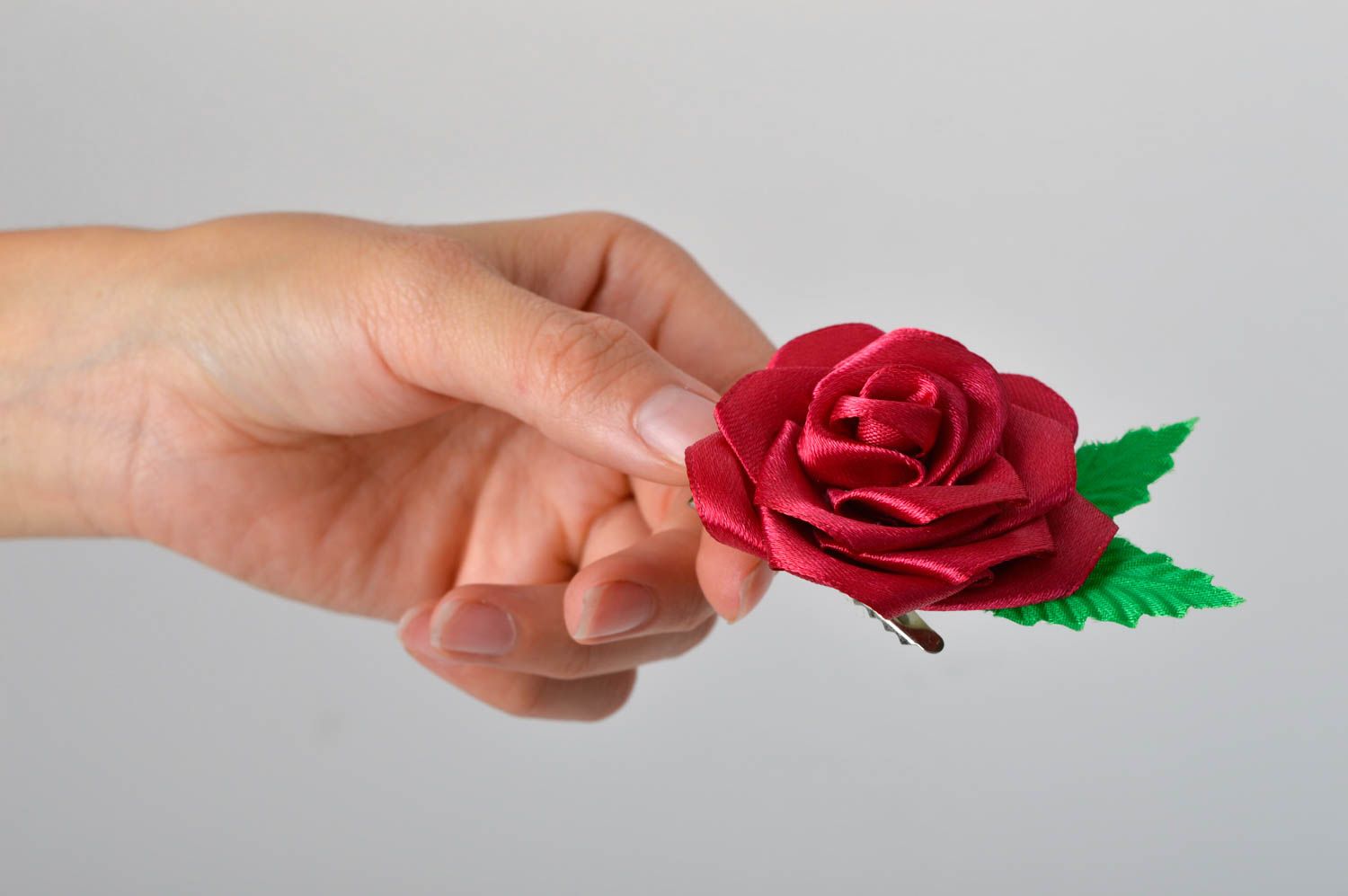 Handmade flower barrette hair clip brooch jewelry accessories for girls photo 2