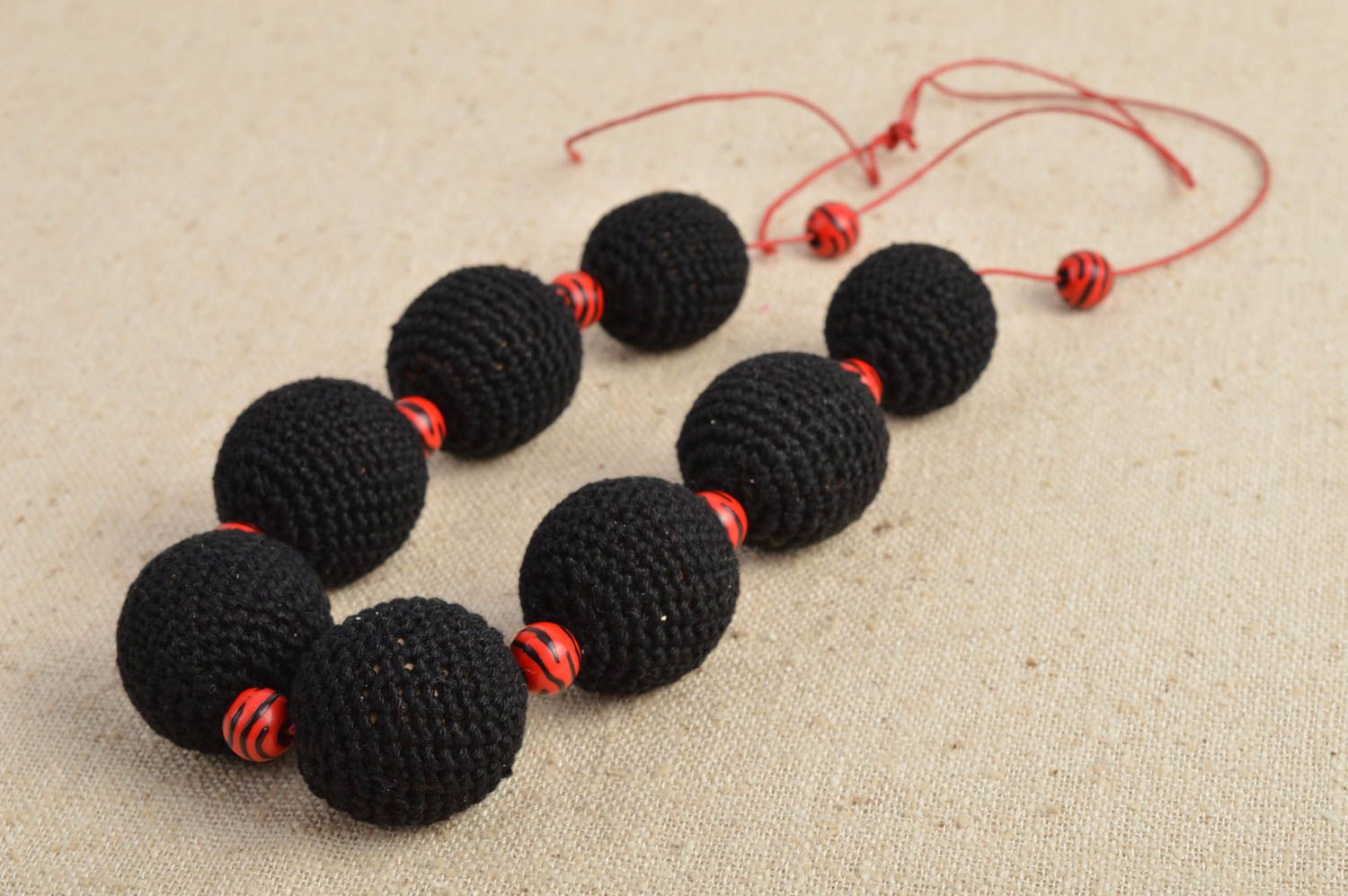 Teething beads handmade necklace nursing necklace baby necklace crochet jewelry photo 1