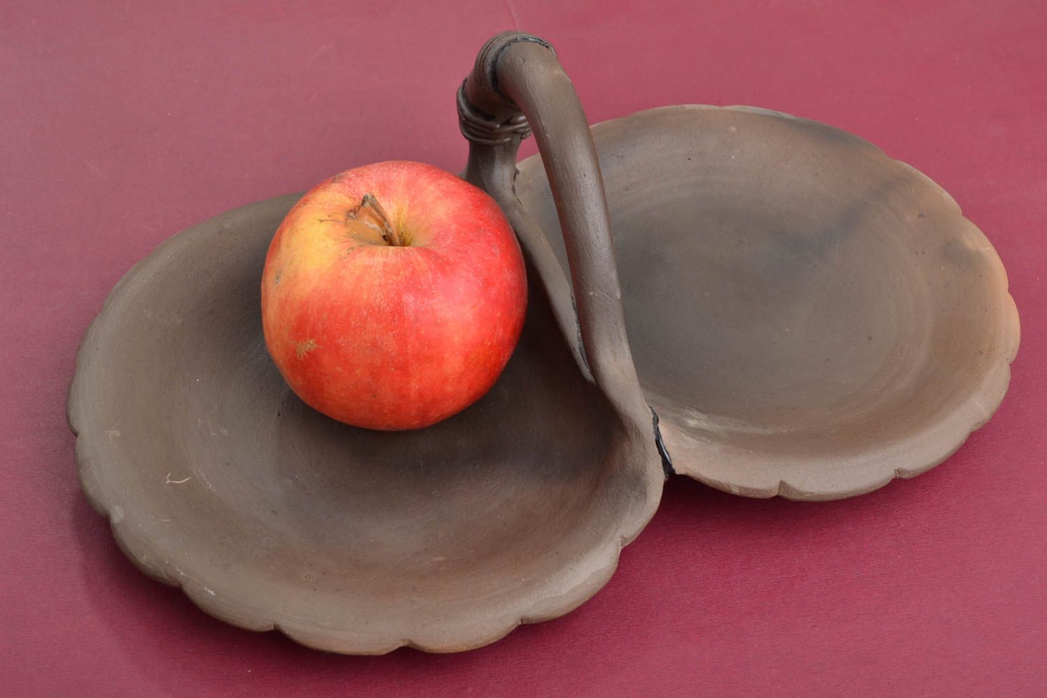 Double ceramic plate for fruit photo 1