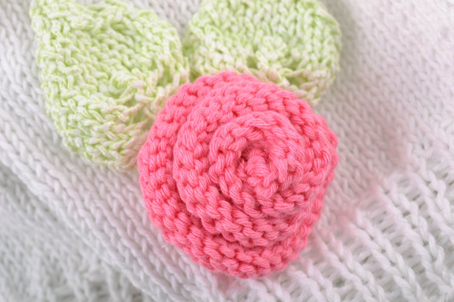 Handmade knitted children hat with flower cotton elegant beautiful clothes for children photo 2