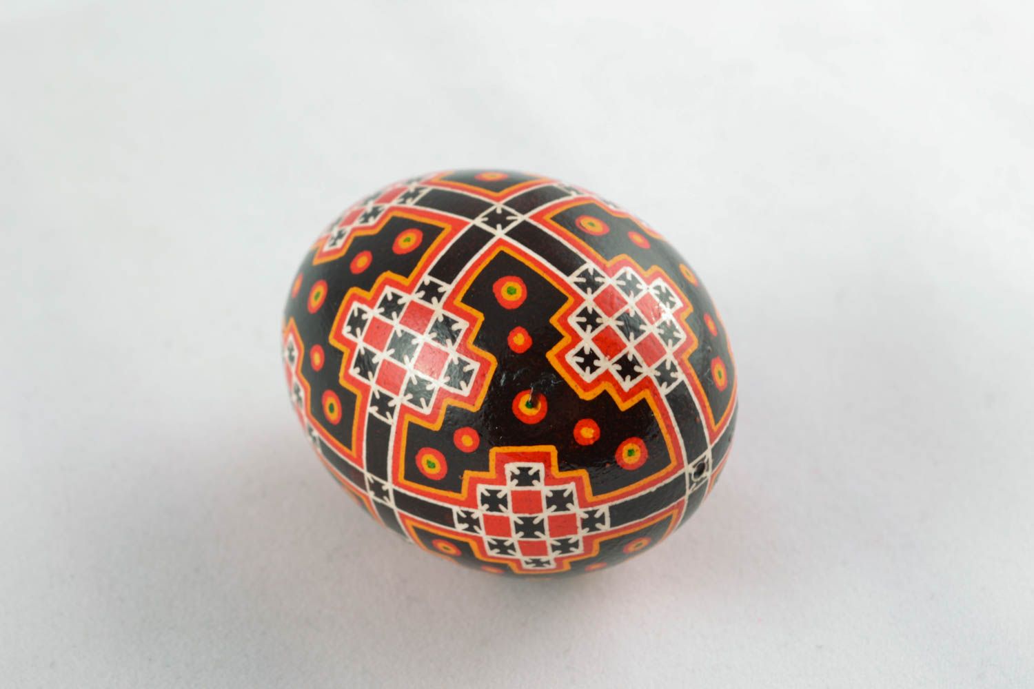 Painted egg with Ukrainian ornament photo 3