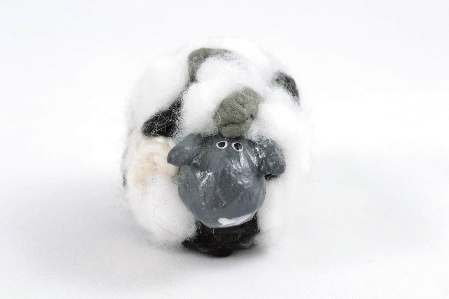 Figura decorativa de papel maché oveja  foto 3