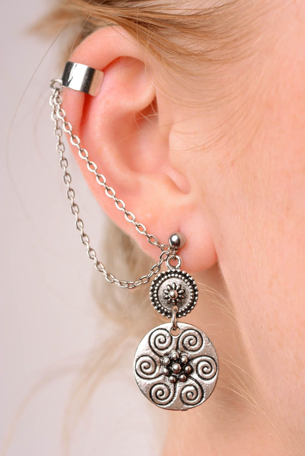 Design cuff earrings Scythian Painting photo 3