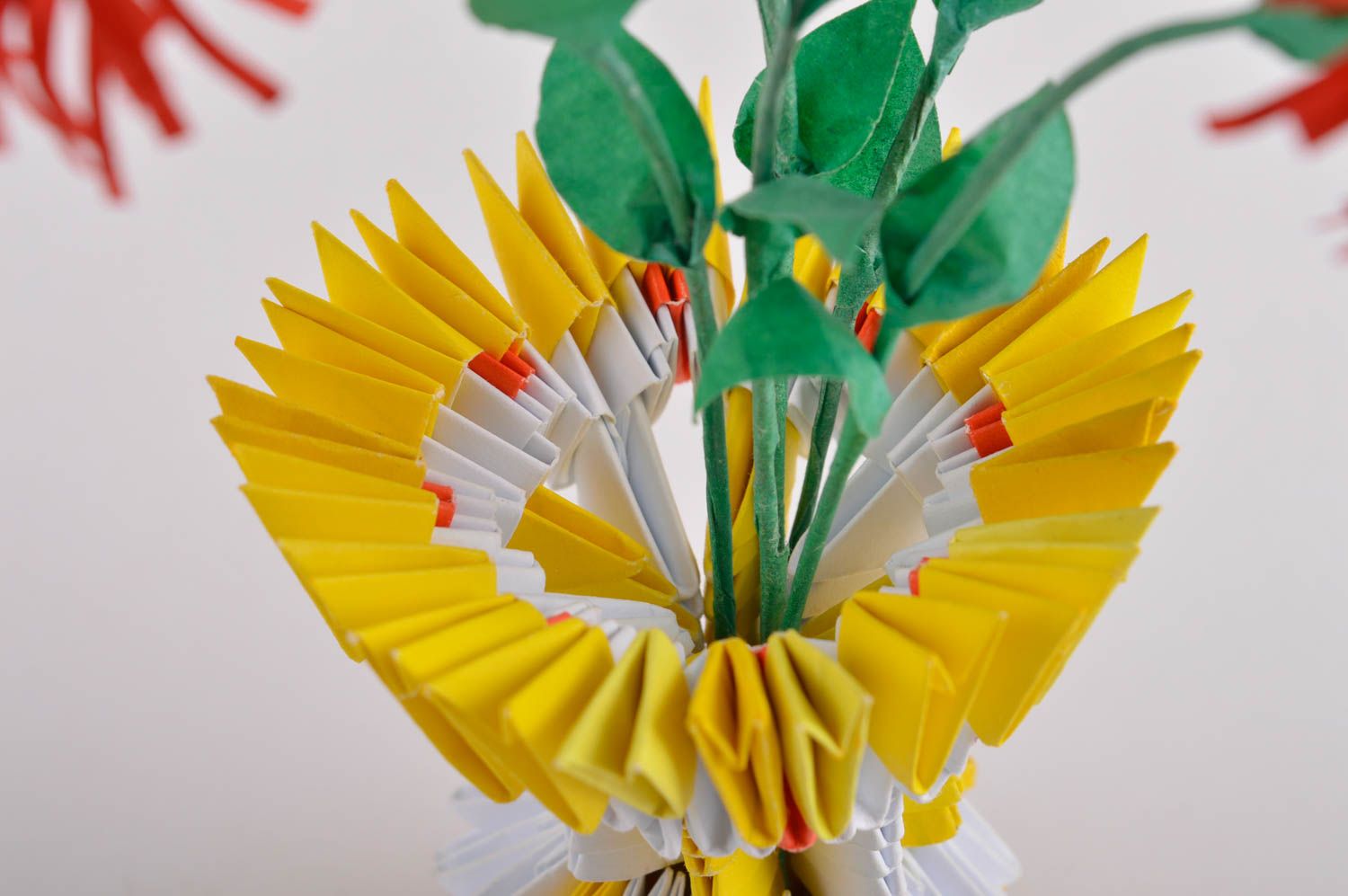 Vase origami fait main Décoration intérieur Objet décoratif Idée décoration photo 5