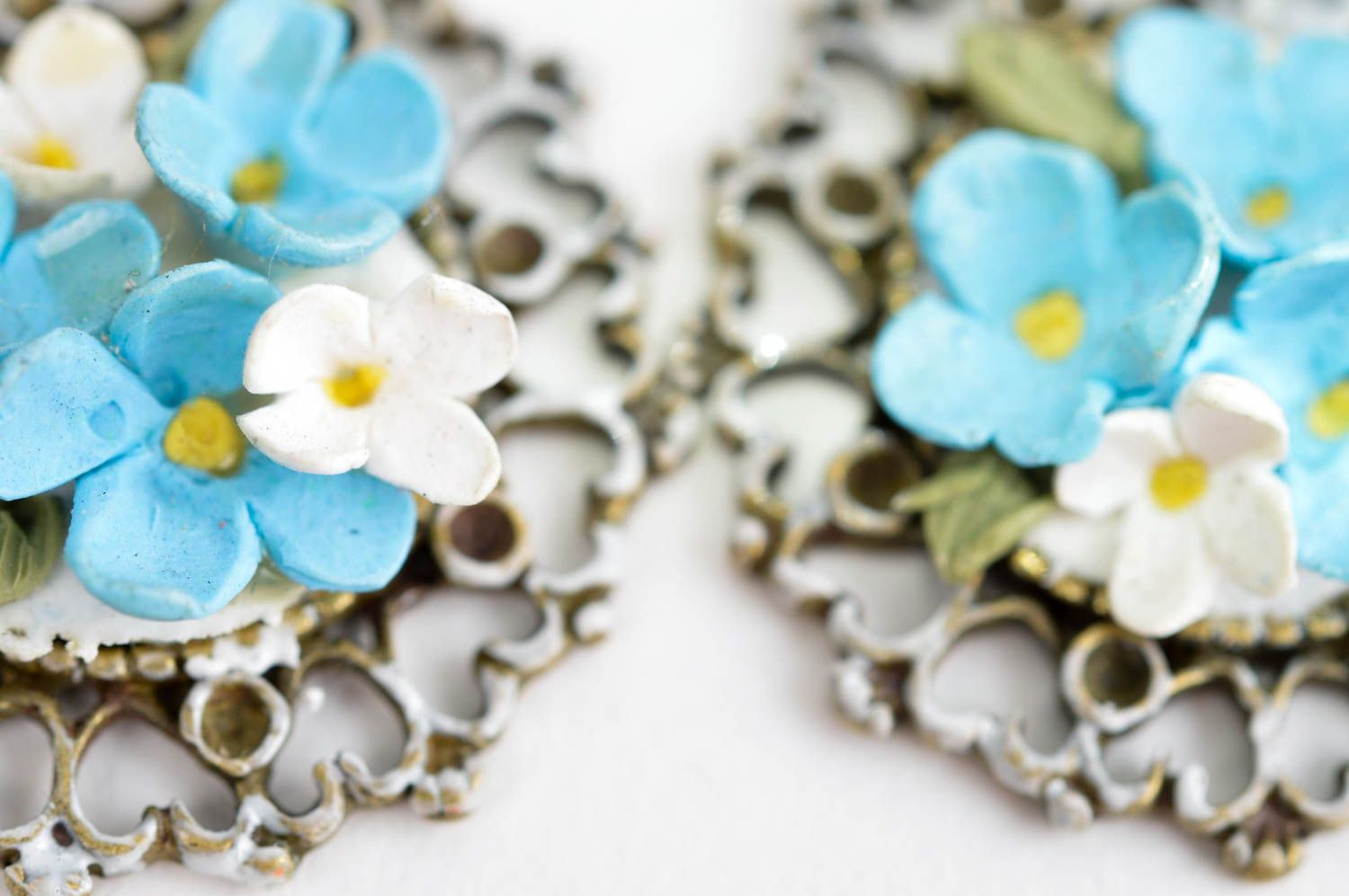 Polymer Schmuck handmade Blumen Ohrringe Geschenk für Frau modisch foto 5
