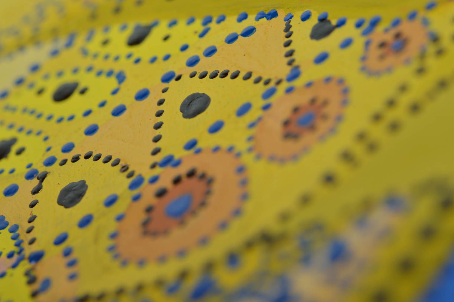 Керамическая тарелка расписанная акриловыми красками декоративная хэнд мэйд Рыба фото 5