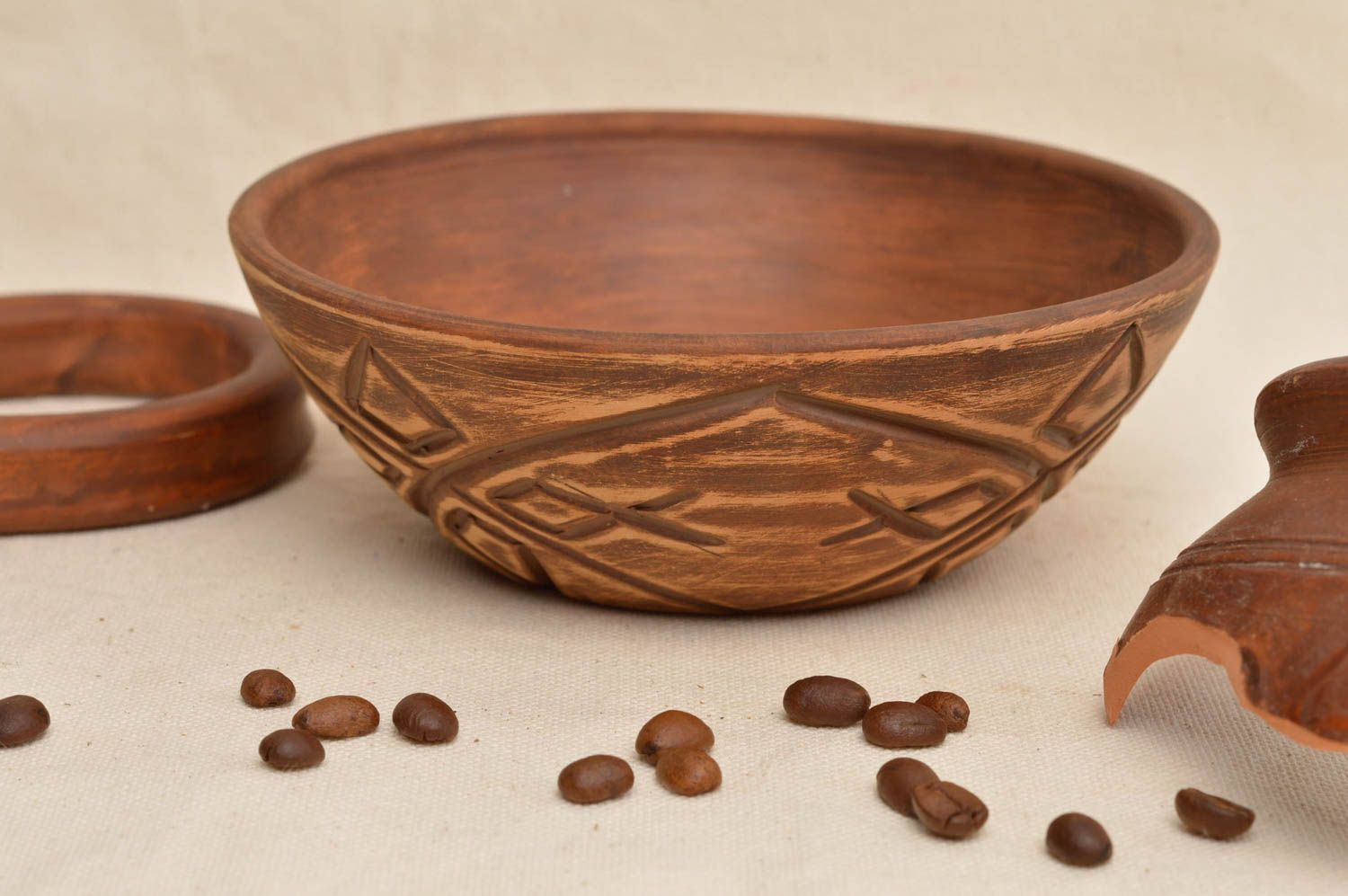 5,5 7 oz ceramic handmade pinch bowl nice pottery gift 0,4 lb photo 1