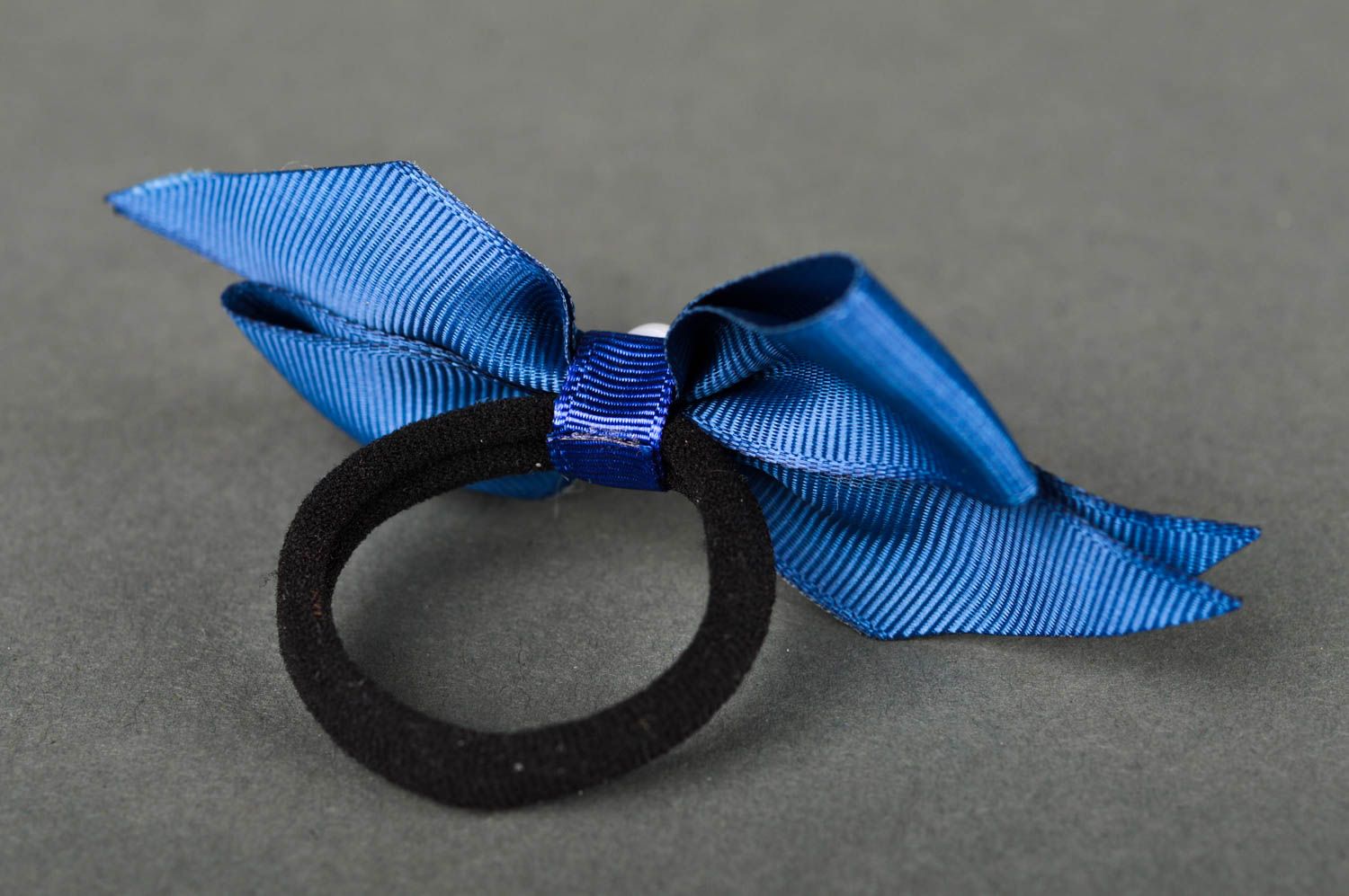 Goma para el pelo azul elegante artesanal accesorio para niñas regalo original foto 5