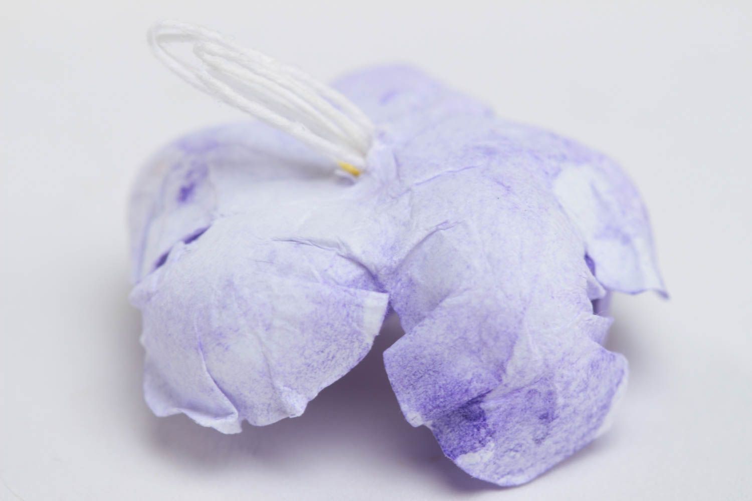 Beautiful handmade lilac paper flower for scrapbooking creative work photo 4
