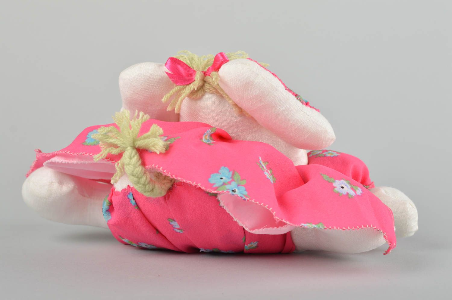 Kleinkinder Spielzeug handmade Kuscheltier Elefant in Rosa Designer Geschenk foto 5