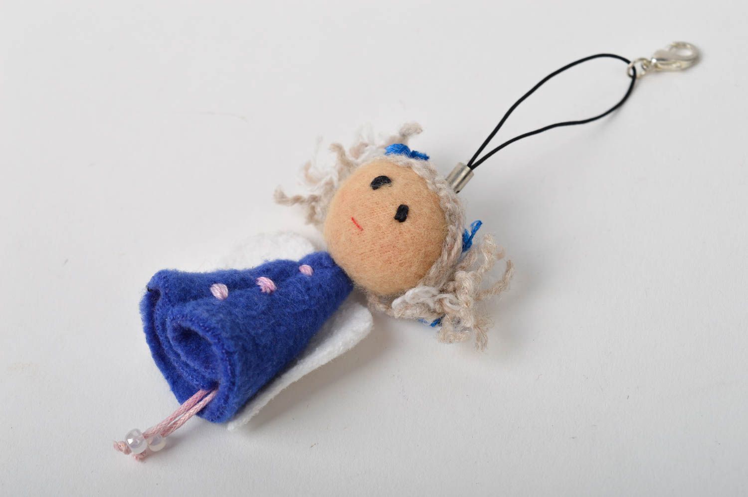 Handmade keychain textile toy unusual doll gift ideas unusual keychain photo 1