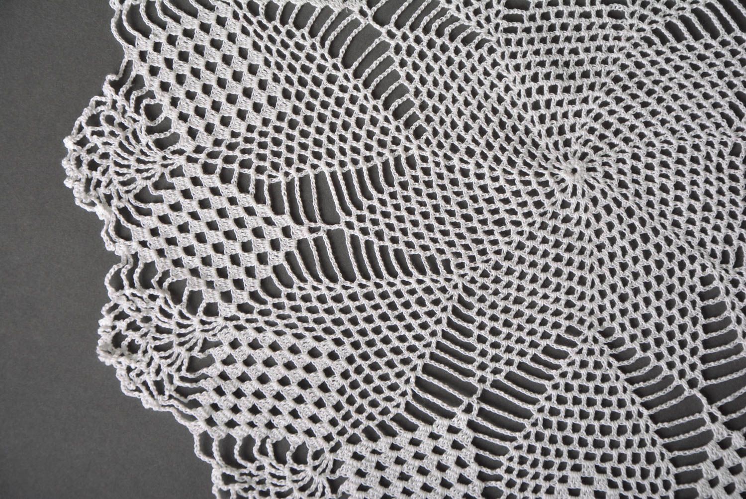 Table crochet napkin handmade knitted white napkin home decorative element photo 3