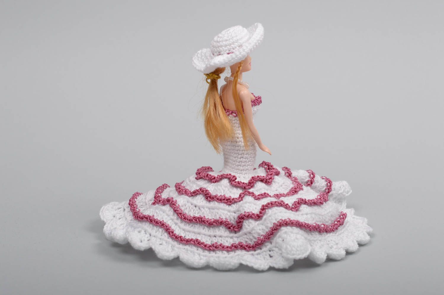 Muñeca artesanal con vestido de plástico decoración de casa regalo para niñas foto 2