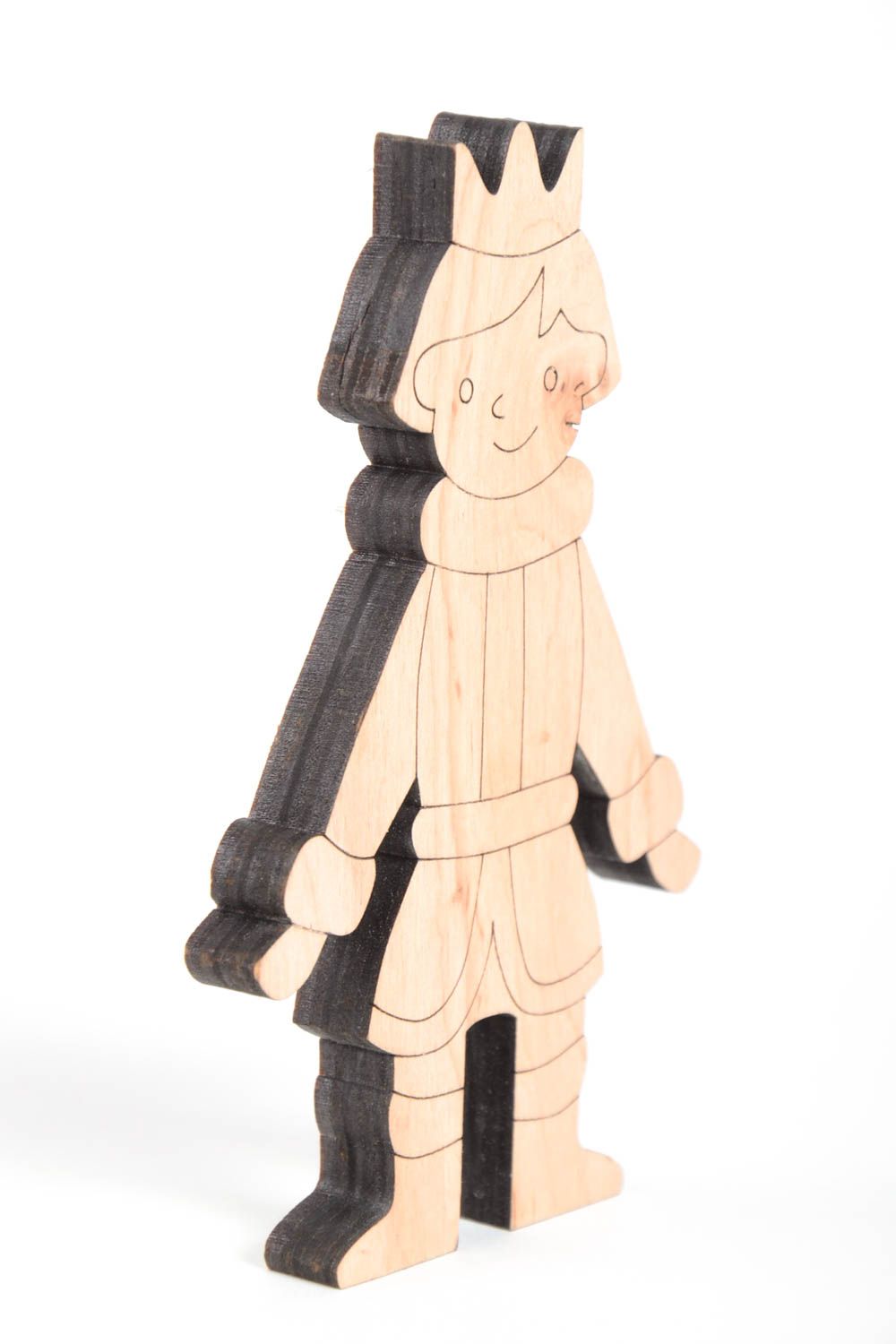 Figur zum Bemalen handmade Prinz Holz Rohling Miniatur Figur für Handarbeit foto 5