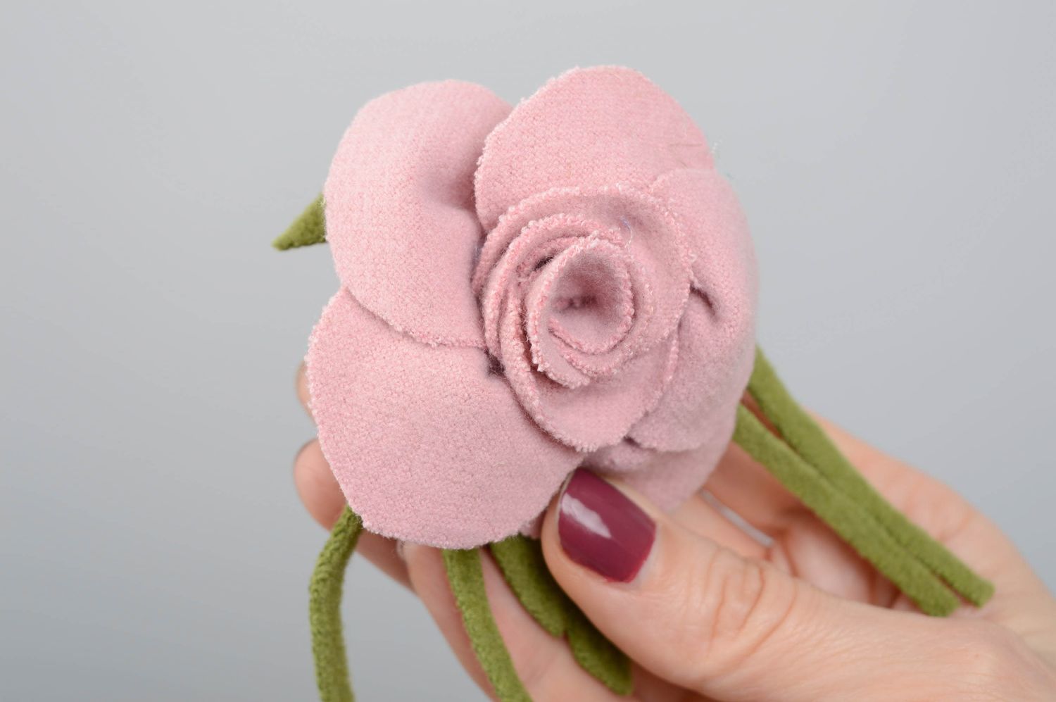 Резинка с цветком розовая авторская  фото 3