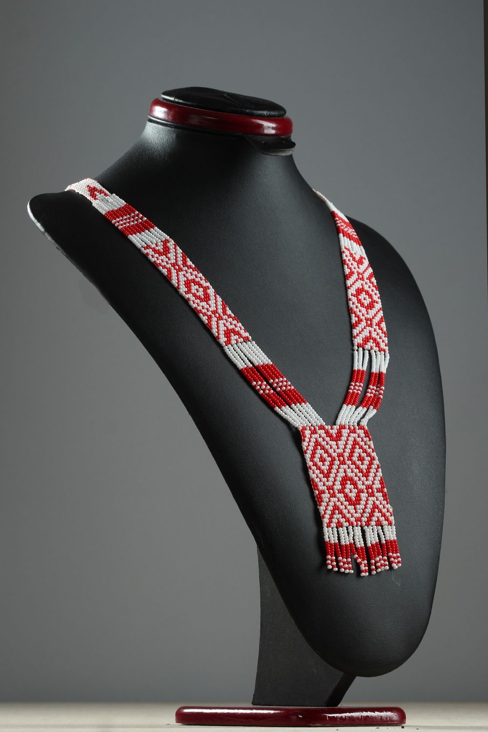 Handmade Modeschmuck Collier Schmuck aus Glasperlen Damen Collier im Ethno Stil foto 2