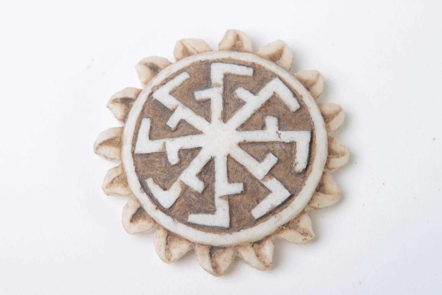 Deko Magnet handmade Schutz Amulett Geschenk Idee aus Polymerharz Ethno Stil foto 2