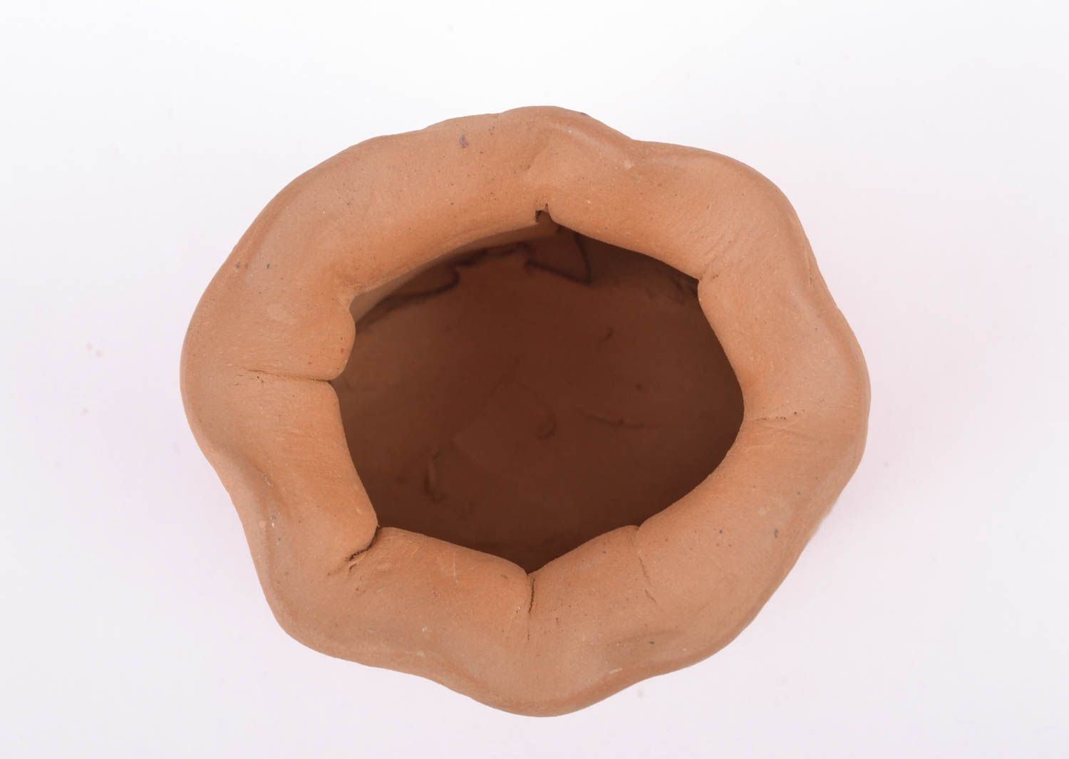 Pot à épices en terre cuite en forme de sac fait main design de créateur photo 3